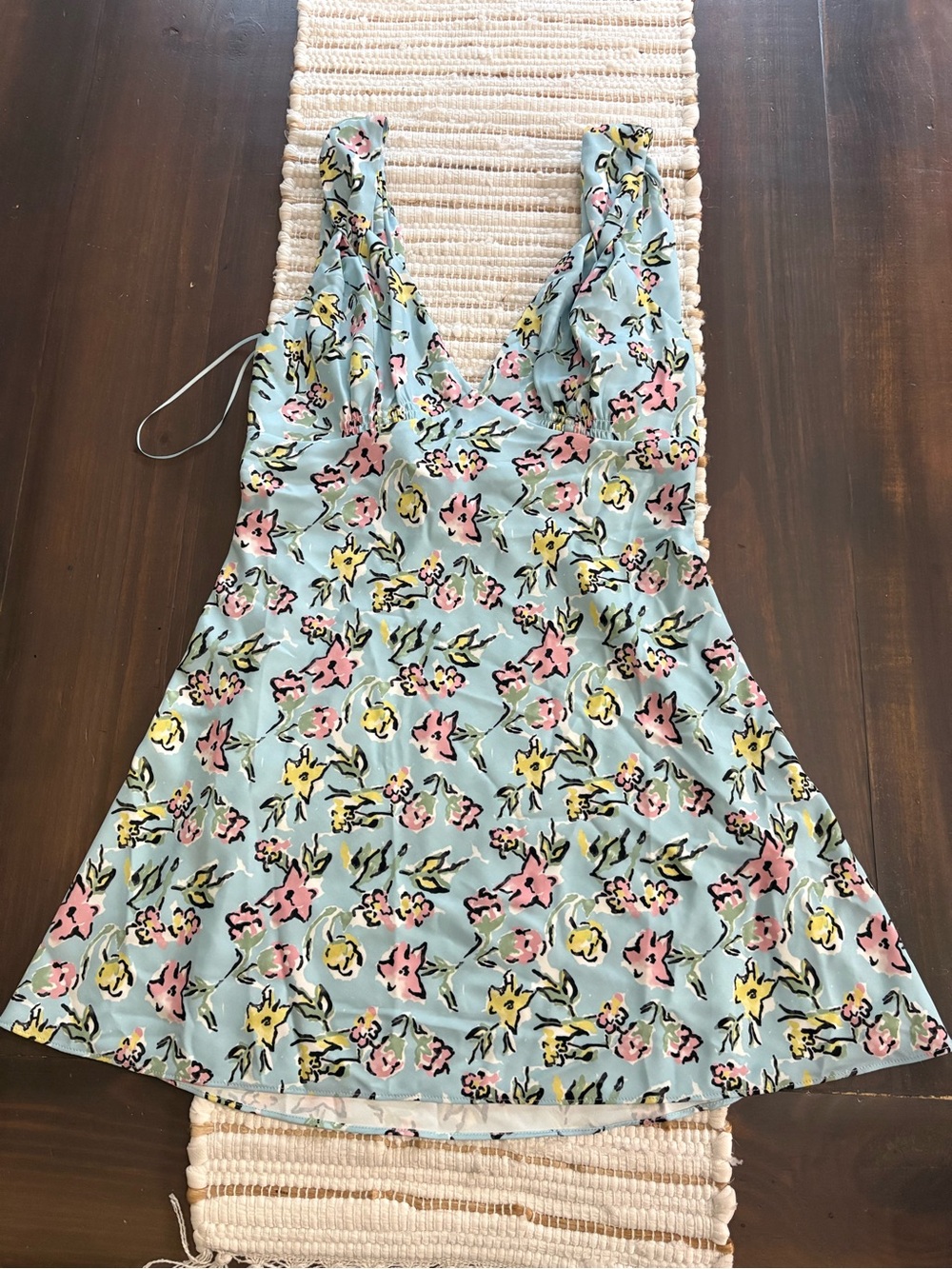 NEW Frankie’s Bikinis Emilia satin floral mini dress